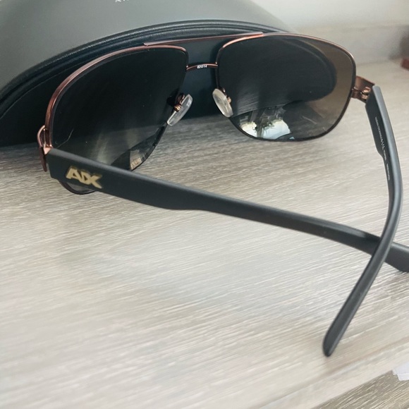 Armani Exchange AX 2012S Dark Brown Metal Aviator Sunglasses. Size 62 - Picture 2 of 6